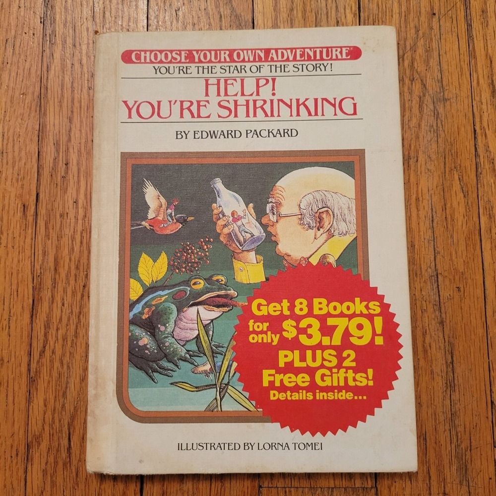 Vintage 1983 Choose Your Own Adventure Help! You're Shrinking HC Book Gift Decor